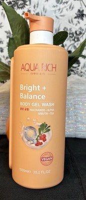 Aqua Rich Bright + Balance Vegan Body Gel Wash 35.2 fl oz Niacinamide
