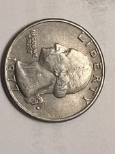 Rare 1977 Washington 25 Cents Quarter With Filled Mint Mark