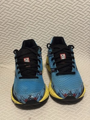 Mizuno Wave FLV 1115 Men's Running Shoes Blue Yellow Mesh Lightweight US 7