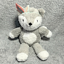 Lambs Ivy Fox Plush 12 Gray White Stuffed Animal Toy Woodland Nursery Decor