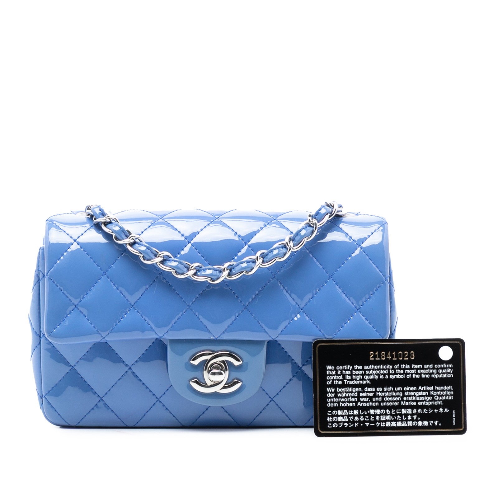 Authenticated Chanel Mini Rectangular Classic Pat… - image 8