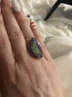 Mine Finds by Jay King DTR Sterling Silver Variscite & Sugilite Inlay Ring Sz 6 — photo 2