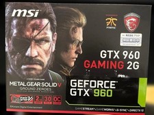  Raro MSI GTX 960 GAMING 2G MGSV modello limitato in scatola