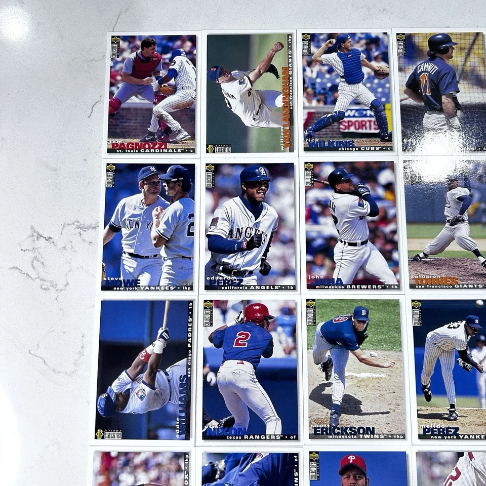 Lote de 25 tarjetas de béisbol Upper Deck 1995 estrellas Scott Erickson Terry Mulholland Foto 2 de 4