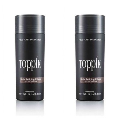 New Bottled Hair Building Fibers Dark Brown 27.5g 2-PACK Contains keratin