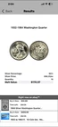 10 - Washington Silver Quarters. Selling   way below melt