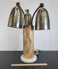 Unique mid-century modern style table lamp with 3 adjustable shades