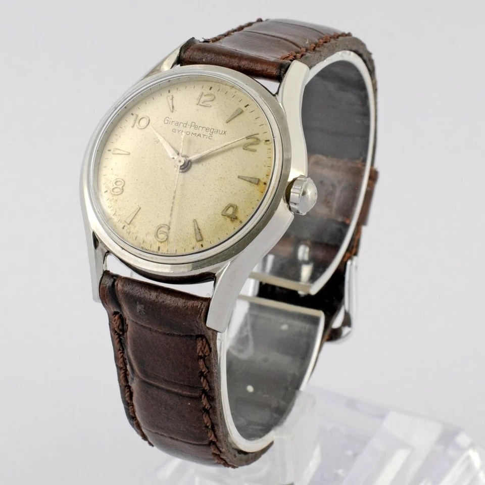 AUTHENTIC GIRARD PERREGAUX GYROMATIC VINTAGE DIAL SWISS JUNIOR SIZE DRESS WATCH - Image 4 of 4