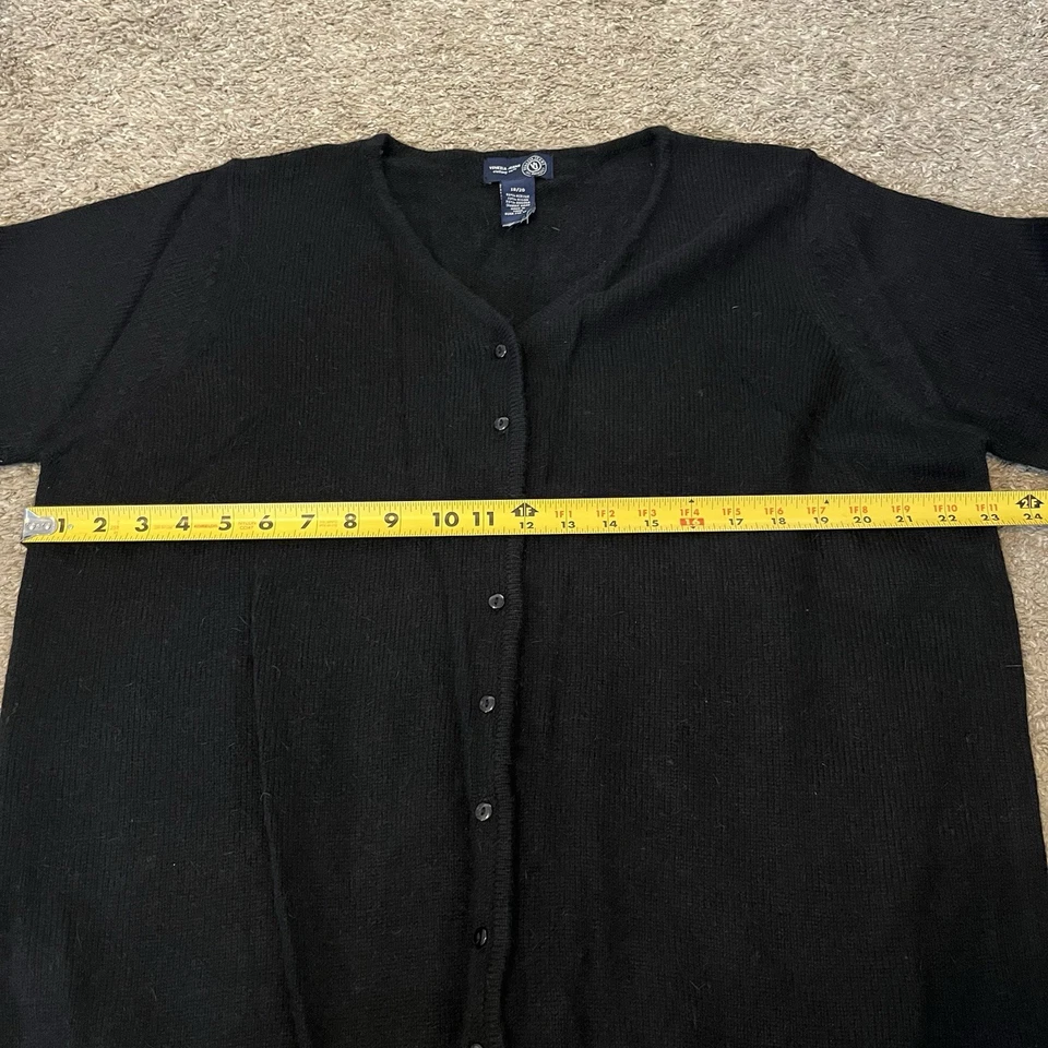 Cárdigan Venezia Jeans Mezcla Angora Para Mujer 18/20 Negro Vintage Años 90 Y2K Foto 3 de 4