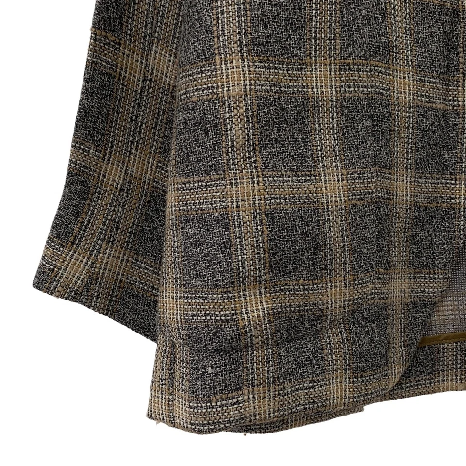 Chaqueta a medida BELVEST seda lino algodón cuadros 3b 44 gris para hombre usada KLDR-0 Foto 3 de 4