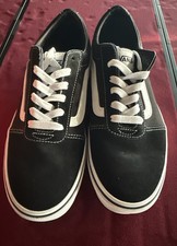 Vans Ward Low Black White Skate Shoes Womens ...