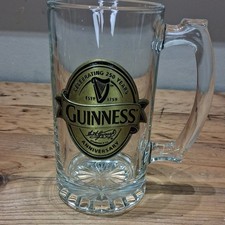 GUINNESS Celebrating 250 Years Glass / Tankard – Limited Edition w. Pewter Logo