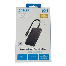 Anker 5-in-1 USB-C Hub 4K HDMI 5Gbps 85W Pass-Through Charging Laptop  Tablet
