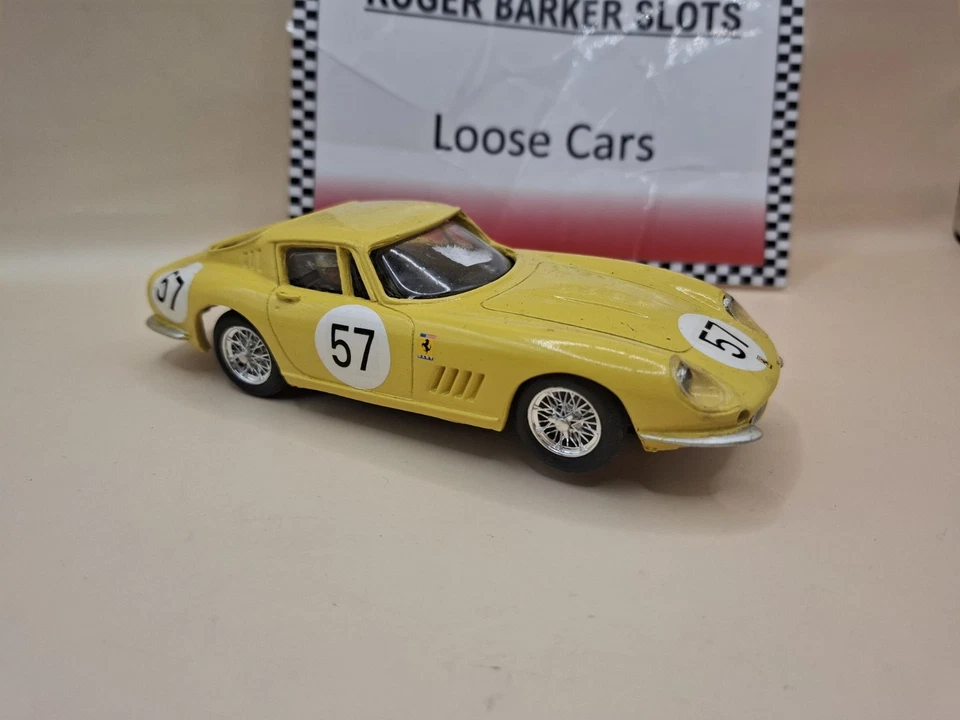 Slot Car Scalextric Ferrari 275 Yellow Scratch Built Body Chassis 1:32 Racing - Image 2 of 4