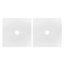 2 Pcs Socket Panel Cover Plastic Wall Flange Decorative Hole Trim