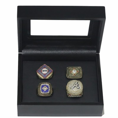 Atlanta Braves-4PCS World Series Championship Ring Set With Box