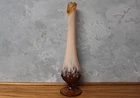 Vtg MCM Fenton Lily of the Valley  Cameo Opalescent 11" Swung Pedestal Bud Vase