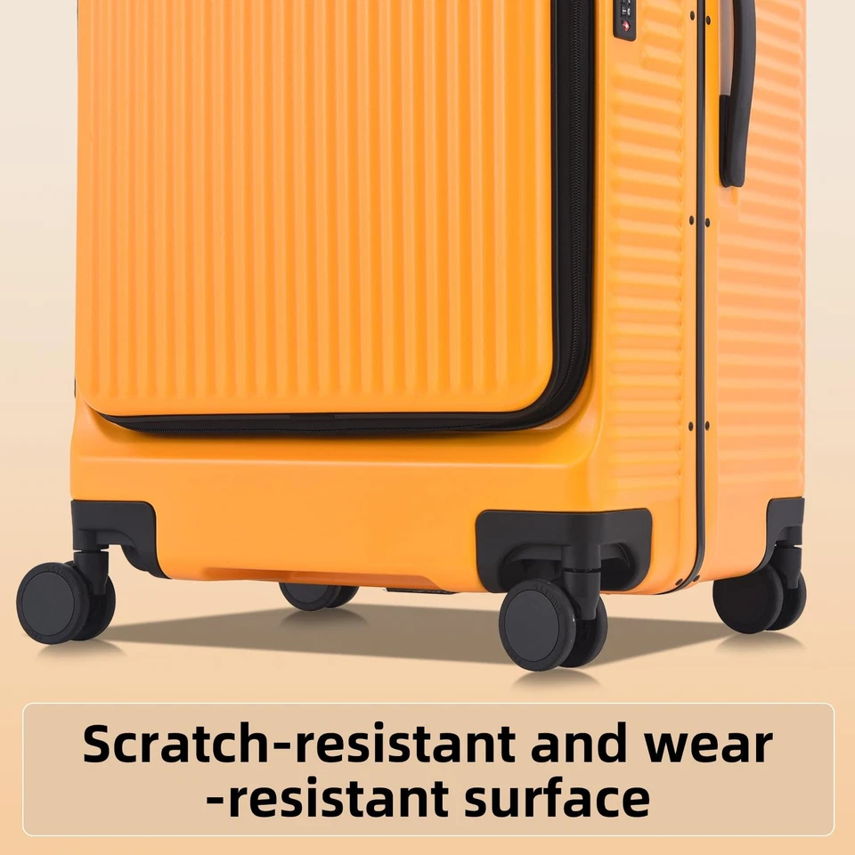 Juego de equipaje de mano y facturado con marco de aluminio 20/29 de 2 piezas con apertura lateral... Foto 3 de 4