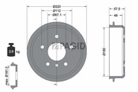 2X Pagid Bremstrommel 62921N FüR Mercedes Klasse W168 140 168 031 131 160 033