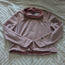The North Face Women s Medium Pink Cowl Neck Pullover Sweatshirt Cozy Drawstring