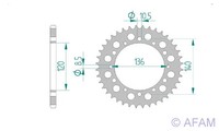 Kettenrad Alu 43-ZäHne 520-Teilung FüR Suzuki GSX-R 750 Bj. 1996-1999