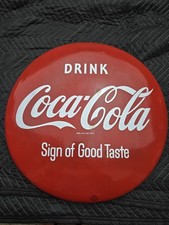 1950s Coca-Cola Button Sign 24