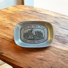 Wilton Pewter Serving Plate Bread Give Us This Day Our Daily Bread Family