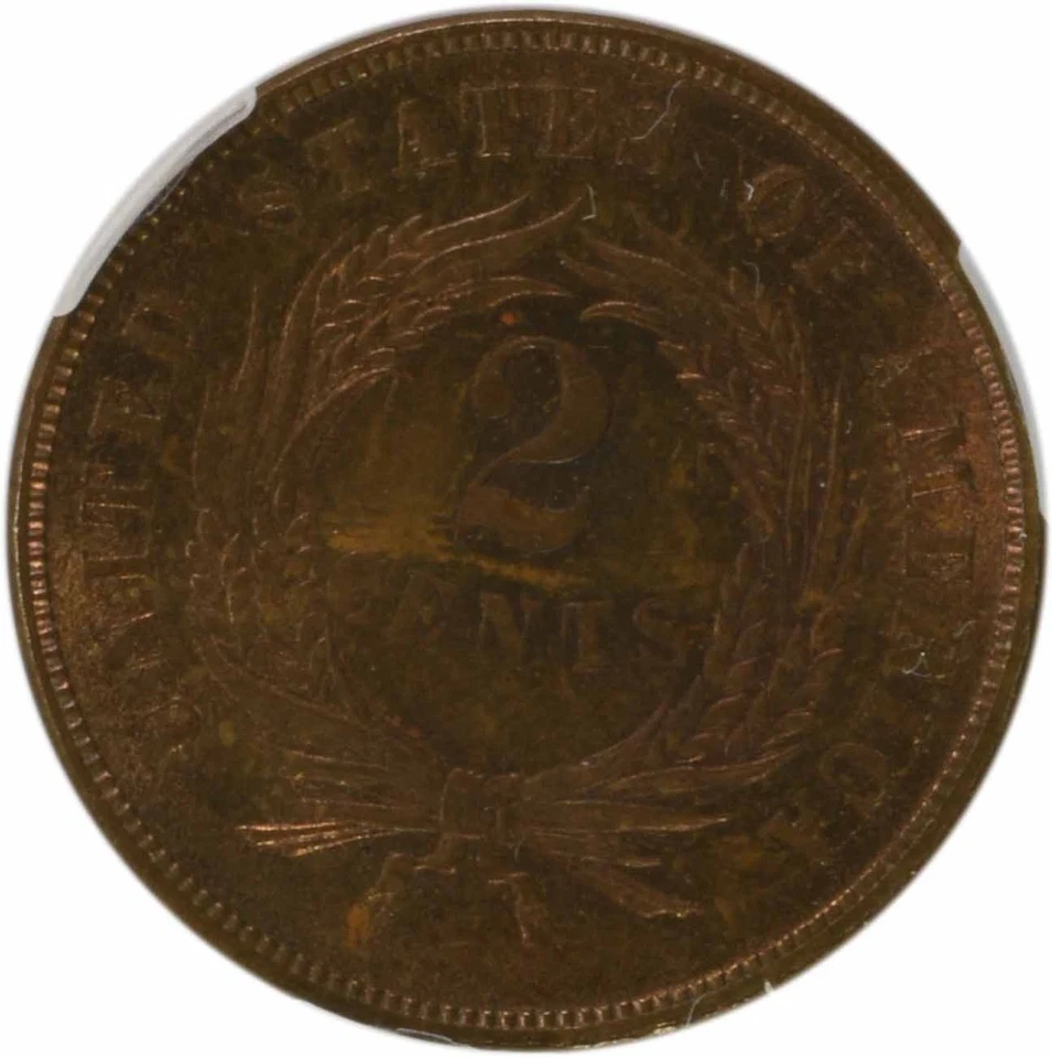 1867 Two Cent Piece MS65RB CACG - Image 4 of 4