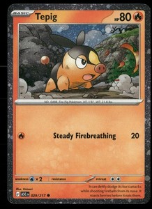 basic tepig pokemon card value - 023/163 Holo Rare Promo Colorless Retreat Cost Tepig - 096/086