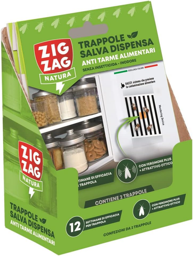 Zig Zag, Il Salvadispensa, Trappola Adesiva Preincollata Con Feromoni per Attrar