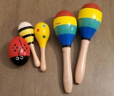 5 Children's Instruments 2 Maracas From Melissa  Doug 2 Unbranded 1 Egg Shaker