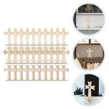  Ornement de croix en bois, 30 pièces, décoration artisanale exquise, décoration