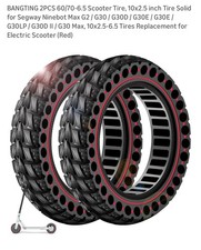 2 Pcs 60/70-6.5 Scooter Tires. 10x2.5 Inch Tire. Segway Ninebot Max G2/G30