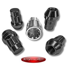 Original APT Felgenschlösser M14x1,5 Kegelbund 60° Felgenschloss 5er-Set schwarz