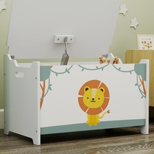 Toy Box Storage Chest Large Kids Wooden Ottoman Trunk Bedroom Nursery Childrens