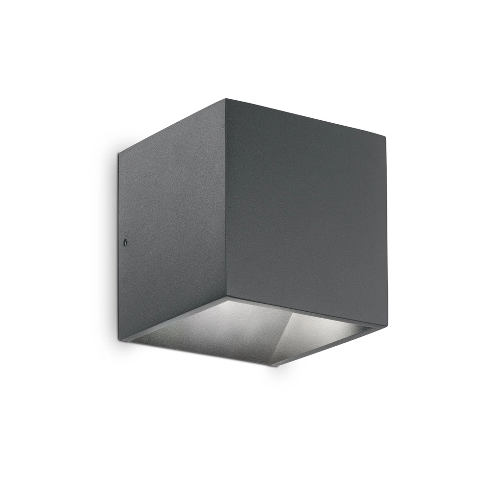 Applique Moderna Rubik Alluminio Antracite Led 8,5W 4000K Luce Naturale