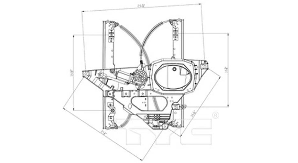 Conjunto de motor y regulador de ventana eléctrica TYC 660547 Foto 3 de 4