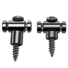 2 PCS Electric Guitar String Guide/Retainer Steel String Trees Metallic Gray