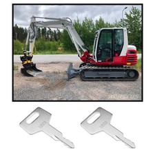 2 x H806 Für Takeuchi Zündschlüssel, Baumaschinenschlüssel, Minibagger, Radlader