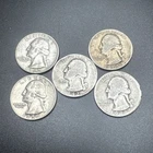 US Silver Quarter Lot - 5 Coins - Various Dates - 90% Silver - Check it out 👀!!