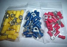 75 Wire Ring Terminals Connector Combo Pack 22-10 gauge Power Ground Car Audio