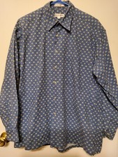 Pierre Cardin 100 Cotton Button Front Casual Pocket Long Sleeve Shirt Large