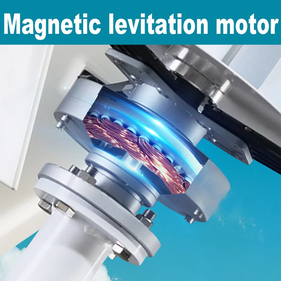 Generador de turbina eólica vertical de 3KW y controlador híbrido MPPT 48V molino de viento eléctrico Foto 4 de 4