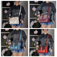 NWT Coach C8307 Lonnie Crossbody In Signature Jacquard And Pebble Leather $398