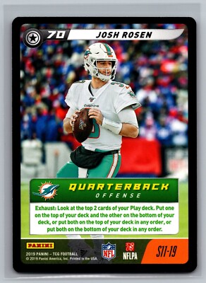 Josh Rosen 2019 NFL Five S11-19 Football NFL Card TCG CCG Game Miami Dolphins QB