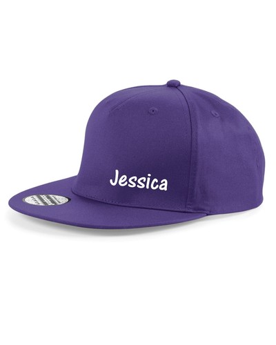Personalised Printed Your Name Snapback Rapper Hip Hop Cap Flat Peak Unisex Hat - Picture 10 of 12