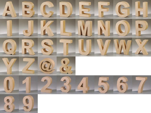 PappArt Letters Numbers, & and @ Cardboard 17.5cm High *Choice