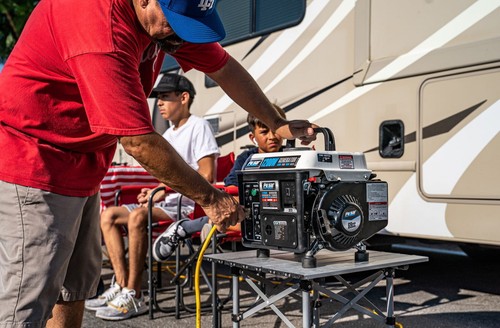 Portable 2-Cycle Gas Powered Generator Compact 1200 Peak Watt Camping Trips Hot - Picture 4 of 6