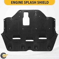 Black Front Engine Splash Shields Under Cover For 2015 2016 2017 Hyundai Sonata