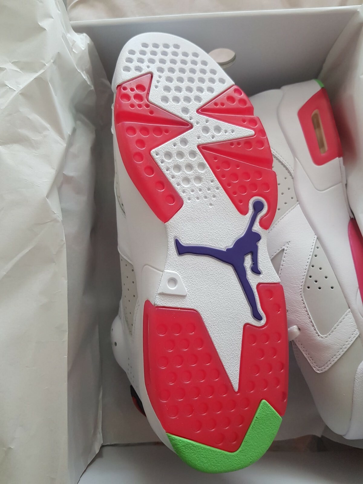 New Air jordan retro 6 White/Grey/Red image 2